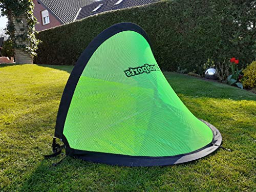 LionSports Fußballtor Set - 2 Pop Up Tore - Mit Markierungshütchen – Ideale Fussballtore für den Garten, draußen und Indoor – Mit Tor Beleuchtung und praktischer Tragetasche