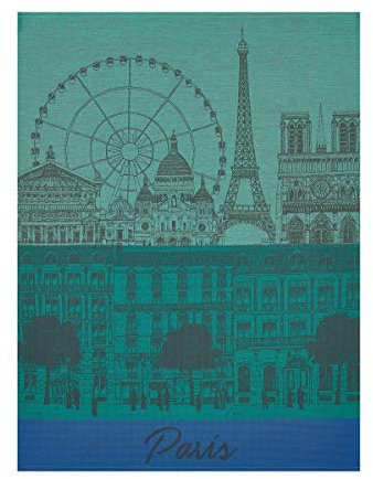 Le Jacquard Francais 22745 Geschirrtuch Paris Panorama Jardin 60 x 80 cm Baumwolle
