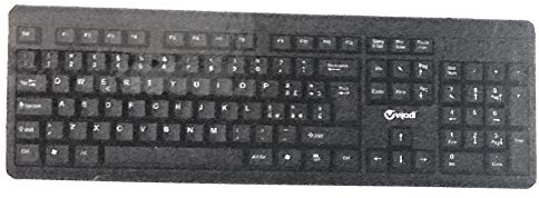 Vijodi Water Resistant Membrane Qwerty USB Keyboard with USB Cable for PC, Laptop, Tablet, Smartphone