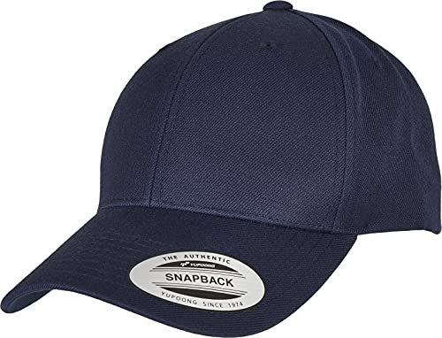 Flexfit Unisex 6789M-Premium Curved Visor Snapback Cap Baseballkappe, Navy, one Size