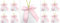 CaPiSo 12 Stück Schleifen 14x16 cm Geschenkschleife Weihnachtsbaum Schleife Weihnachten Satinschleife Satin mit Goldrand Weihnachtsdekoration Adventsgesteck (Satin Rosa)