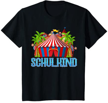 Kinder Einschulung Schulkind 2022 Karneval Zirkus Clown Schultüte T-Shirt