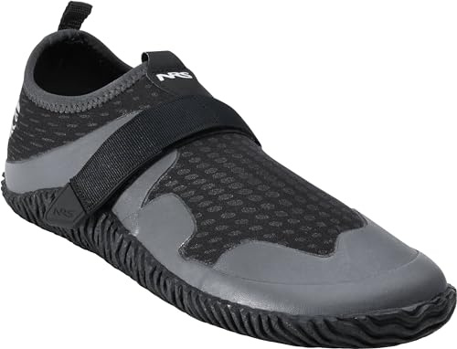 NRS Kicker Wasserschuh Herren 3mm Neopren Gummisohle Rafting Kajak SUP Stand-up-Paddle Klettverschluss Bootsport Terraprene Kanu Paddeln Outdoor