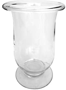 Fink [W1025] [A] Sintra, Windlicht, Vase, Glas, glatt, klar, L. 23 cm, B. 23 cm, H. 35 cm, D. 24 cm