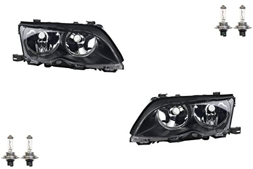 Johns, passend für BMW 3er schwarze Scheinwerfer E46 ab 2001-2005 Satz mit H7-H7 li+re