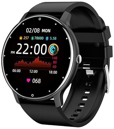 0,8 cm Ultra Fin Montre Connectée Montre Sport Homme Trackers d'Activité Podometre avec Tensiomètre, Moniteur de Fréquence Cardiaque, Oxygène Sang et Sommeil