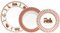 EASY LIFE Servicio 18 platos navideños POLAR EXPRESS en porcelana Ø 26,5xØ21,5x19