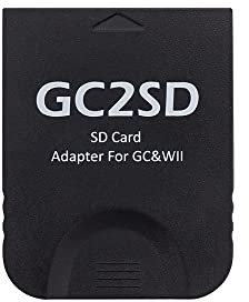 NORMICHIC GC2SD Adaptateur de carte micro SD, carte mémoire TF pour console NGC Gamecube Wii (Noir)