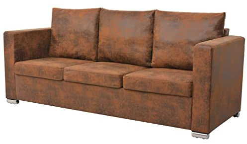 Hommdiy 3-Sitzer Sofa 191 x 73 x 82 cm Künstliches Wildleder
