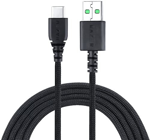 HUYUN USB-C zu USB Daten Laden Ersatz Kabel kompatibel für Viper V2 Pro/DeathAdder V3 Pro/Basilisk V3 Pro Wireless Gaming Mouse (Black)