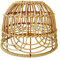 Perfk Abat-jour En Rotin Pour Plafond, Lampe De Salon, Chevet - Lustre Luminaire Décoration à Main Pour Chambre Café, Brun