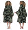 Brentfords Camo Print Towel Poncho Wrap Cover Adult Hooded Large Bath Swim Surf Beach Absorbent Microfibre Changing Dry Robe Men Quick Dry, Khaki Green