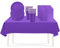 53PCS Deep Purple Party Tableware Decorations for Kids Birthday,Disposable Tableware Set Tablecloth Table Covers,7inch Paper Plates,Paper Napkins,Cups for Halloween Birthday Wedding Party Favor