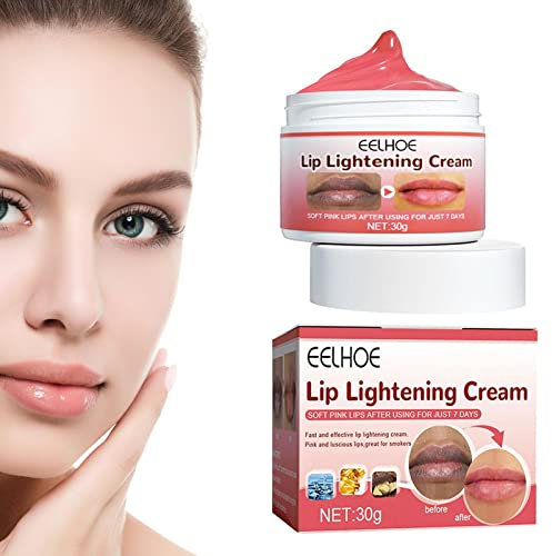 Lippenbalsam, rosa, frisch, 30g Lippenaufhellung für dunkle Lippen, schnelle Aufhellung, Gesunder Bio-Lippenaufhellungs-Cremebalsam, Behandlung gegen dunkle Lippen, Lippenaufheller für Raucher