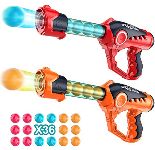 VINTOP Shooting Game Toy for Age 6, 7, 8, 9, 10+ Years Old Kids, Girls, Boys - Foam Ball Popper Air Guns & 36 Bullet Balls, Sniper Kids Gun Indoor Outdoor Yard Games, Xmas Gift Idea 6-12+ (Q7702)