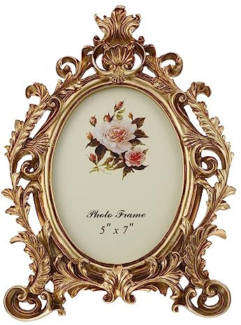 Alipis Vintage-Bilderrahmen 12 7 X 17 8 cm Antiker Ovaler Fotorahmen Mit Transparenter Vorderseite Dekorativer Bilderrahmen Für Den Schreibtisch Wandaufhängung Bilderhalter Für