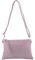 modamoda de T186 Damen Leder Clutch Umhängetasche Abendtasche handmade in Italy, Farbe:Flieder