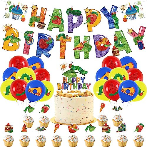 The Very Hungry Caterpillar Geburtstag Deko Die Kleine Raupe Nimmersatt Luftballons Deko Hungry Caterpillar Kuchen Deko Hungry Caterpillar Geburtstag Girlande