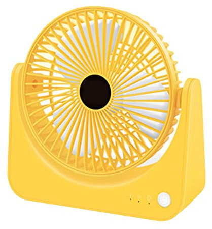 USB Small Desktop Fan for Silent Operation, Portable Mini Charging Desktop Fan Suitable for Home, Student Dormitories, and Offices(黄色)