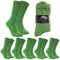 CityComfort Calcetines Hombre - 6 o 12 Pack Calcetines Hombre Algodon - Trabajo, Gimnasio, Divertidos - Regalos Navidad para Hombres (Verde-6 Pack, 40/45 EU)