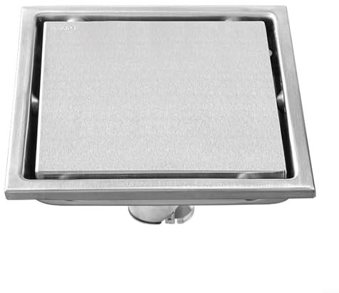 Square Floor Drain,Stainless Steel Floor Drain Bathroom Shower Floor Drain For Sewer Pipe Diameter 50mm/75mm,Depth>65mm(110 * 110mm)