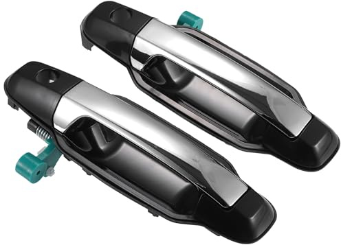 A ABSOPRO Manija De Puerta Exterior Delantera L Y R Para Kia Sorento 03-06 | Color Plateado Y Negro, Material Plástico Y Metal, Ubicación Delantera Izquierda Y Derecha, Oe 826503E021/826603E021