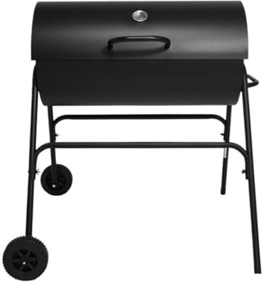 ALLC Charcoal Barbecues Outdoor Barbecue Courtyard Oven Barbecue Grill With Cover Oil Drum Stove Barbecue Grill Barbecue Carbon Stove Charcoal Grill for Camping Picnic Patio