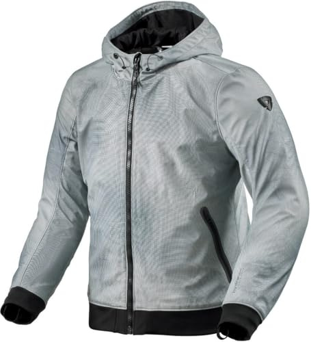 REV'IT! Revit Saros WB Motorrad Textiljacke, hellgrau/dunkelgrau/schwarz, 2XL