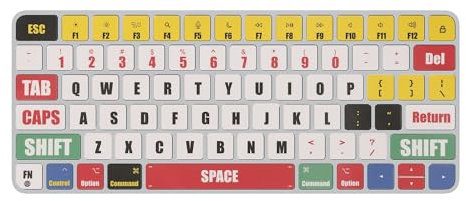 kwmobile QWERTY US English Keyboard Stickers Compatible with Apple Magic Keyboard Keyboard Stickers - Multicolor