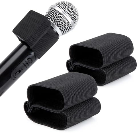 YOUSHARES Hand Microphone Elastic Sleeve Compatible with Rode Wireless GO II Microphone - Rode Wireless GO 2 Mic Elastic Case for Weddings and Interviews (2PCS)