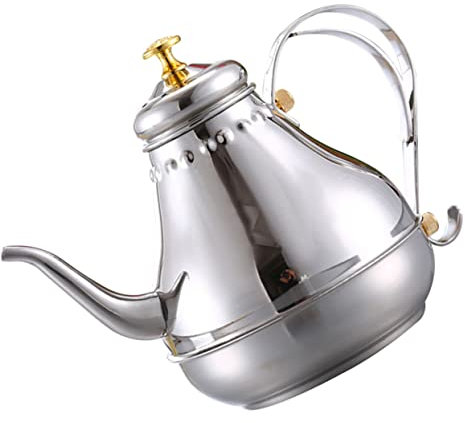 OUNONA Aus Edelstahl Über Teekessel Gießen Verschleißfestes Kochfeld Retro-kaffeemaschine Wasserflasche Aus Edelstahl Eng Mikrowelle Rostfreier Stahl Haushalt