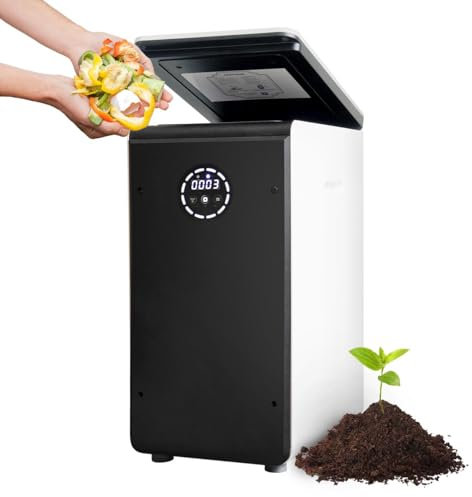 GEME World First Compost Bio Smart 19L Electric Composter for Kitchen, No Need to Change Filter, Not Dehydration Tec, Add Waste Anytime, Electric Compost Bin Kitchen, Food Cycler Real Compost