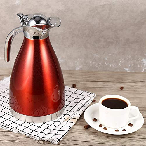 Pichet Double Paroi INOX Cafetière Théière 2L (1.5L)