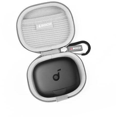 RLSOCO Carrying Case for Anker soundcore AeroFit Pro Open-Ear Headphones (Grey)