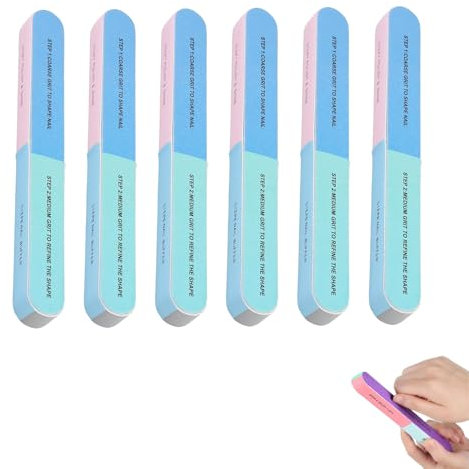 6 Stück Polierfeile Fingernägel,Nagelfeilen Naturnägel,Nail File,Multidimensional Nail Buffer,Multifunktional Nagel Polierfeile,Farbig Polierfeile Fingernägel,für Haushalte, Nagelsalons Nagelpflegeun