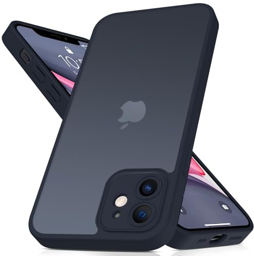 Mootobo for iPhone 11 Case with Camera Lens Full Cover Protection, 10FT Military Grade Drop Protection Phone Case with Anti-Fingerprint Matte Back 6.1 inch - Deepblue