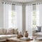 MIULEE Sheer Voile Vorhang mit Ösen Transparente Optik Gardine Ösenvorhang Ösenschal Transparent Durchsichtig für Schlafzimmer Wohnzimmer 140x245 cm (B x H) 4er Set Weiß