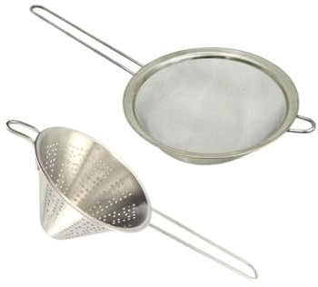 Fackelmann 9942750 Passoire Tamis en Inox, Passoire, Tamis pour Coulis, Tamis, Passoire Grillagée, Chinois Inox, Chinois Conique, Passoire Chinois, Acier Inoxydable, Argenté, 19 x 40 cm