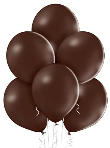 ROB'S BALLOONS 50x Luftballons - Bunte Latexballons 27 cm biologisch abbaubar aus Naturkautschuk, Farbe: Kakao Braun