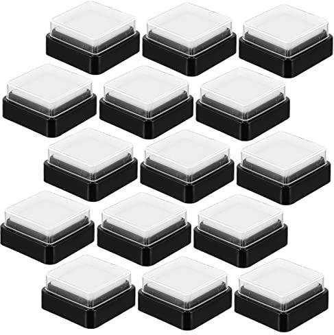 HONMEET 15stücke Teiliges Diy Stempelkissen Fingerabdruck Blank Ink Pads Vielseitig Für Basteln Scrapbooking Holz Stoff Und Papier Kindersicher Leicht Befüllbar Langlebig Mit Abgerundeten