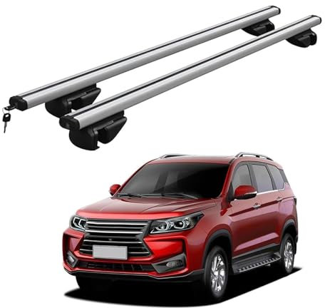 KJXGWF 2 Stück Dachträger für VW ID.6 ID.5 ID.4 ID.3 ID3 ID4 ID5 ID6, Aluminium Dachgepäckträger Querstangen Geschlossene Reling, Auto Zubehör