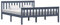 Brokky Massivholzbett Bettgestell Bed Frame Bett Mit Bettkasten Hausbett Bett Massivholz Grau Kiefer 160x200 cm