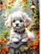 feelive Peinture Diamant Adulte, DIY Chien Diamond Painting Complet 5D Diamond Painting Kit Artisanat Strass Point de Croix Painting pour Adultes, Enfants, Décoration Intérieur 30x40cm