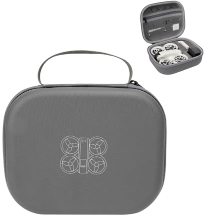LKTOP Neo Tasche (ohne Fernsteuerung), Aufbewahrungstasche aus PU-Leder, wasserdichte Neo Tragetasche Case Kompatibel mit DJI Neo Drohne, Akku, Ladegerät, Propellern und Zubehör (23 x 18 x 8 cm)