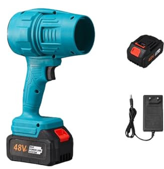 Secador de coche, soplador de aire para secador de coche, soplador de secador turbo para coche, soplador de coche, secador de coche potente inalámbrico portátil, secador de coche de mano (azul)