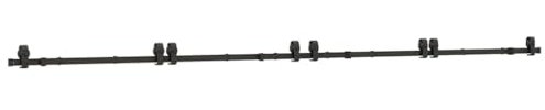 vidaXL Schiebetürbeschlag-Set 400 cm Stahl Schwarz, Schiebetürbeschlag-Satz, Schiebetürrolle, Schiebetürsystem, Schiebetürschiene, Schiebetüraufhänger
