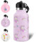 AMFUN Kids Stainless Steel Water Bottle, 350ml Kids Insulated Water Bottle, Upgraded Leak Proof Lid with Straw & Handle for Boys Girls Toddler Hot Cold Drinks (Unicorn)