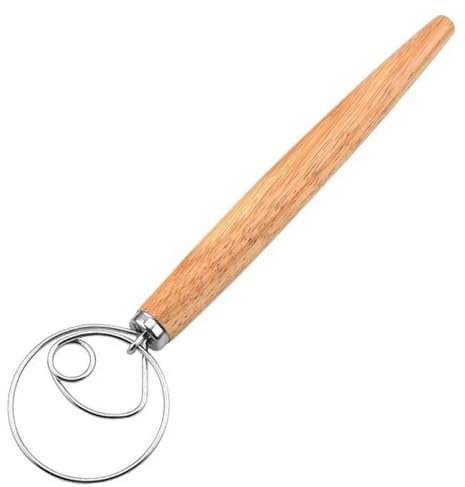 Dänischer Schneebesen für perfekten Teig im Nu, hochwertiger Teigbesen als Brotbackzubehör, Teigrührer, Teigkneter, Dänischer Schneebesen als Brotbackzubehör