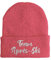 tshirtladen Mütze - Team Après-Ski - Beanie One Size - Wintermütze Soft Touch - Spruchmütze bestickt - Farbauswahl - lustige Mütze, Farbe: Coral