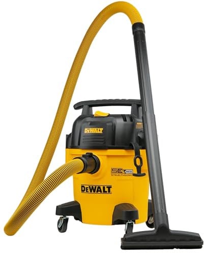 DEWALT Shop Vacuum Stealthsonic Nass-/Trockensauger, DXV05P-QTB, Ultra-leiser Poly-Shop-Staubsauger mit starker Saugkraft für Garage, Baustelle und Werkstatt